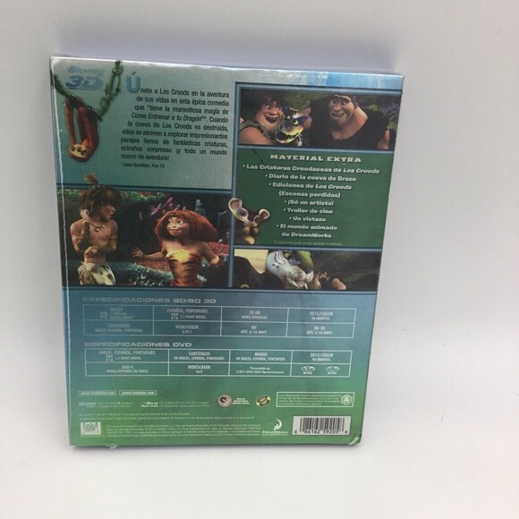 Los Croods (The Croods) Blu-ray 3D + Blu-ray + DVD 3-Disc Set - Picture 2 of 2